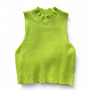 H&M Lime Green Ribbed Tank Top